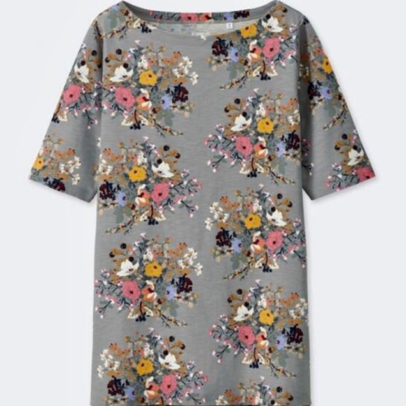 Uniqlo | Epice Design Gray Floral Shirt - Picture 2 of 10